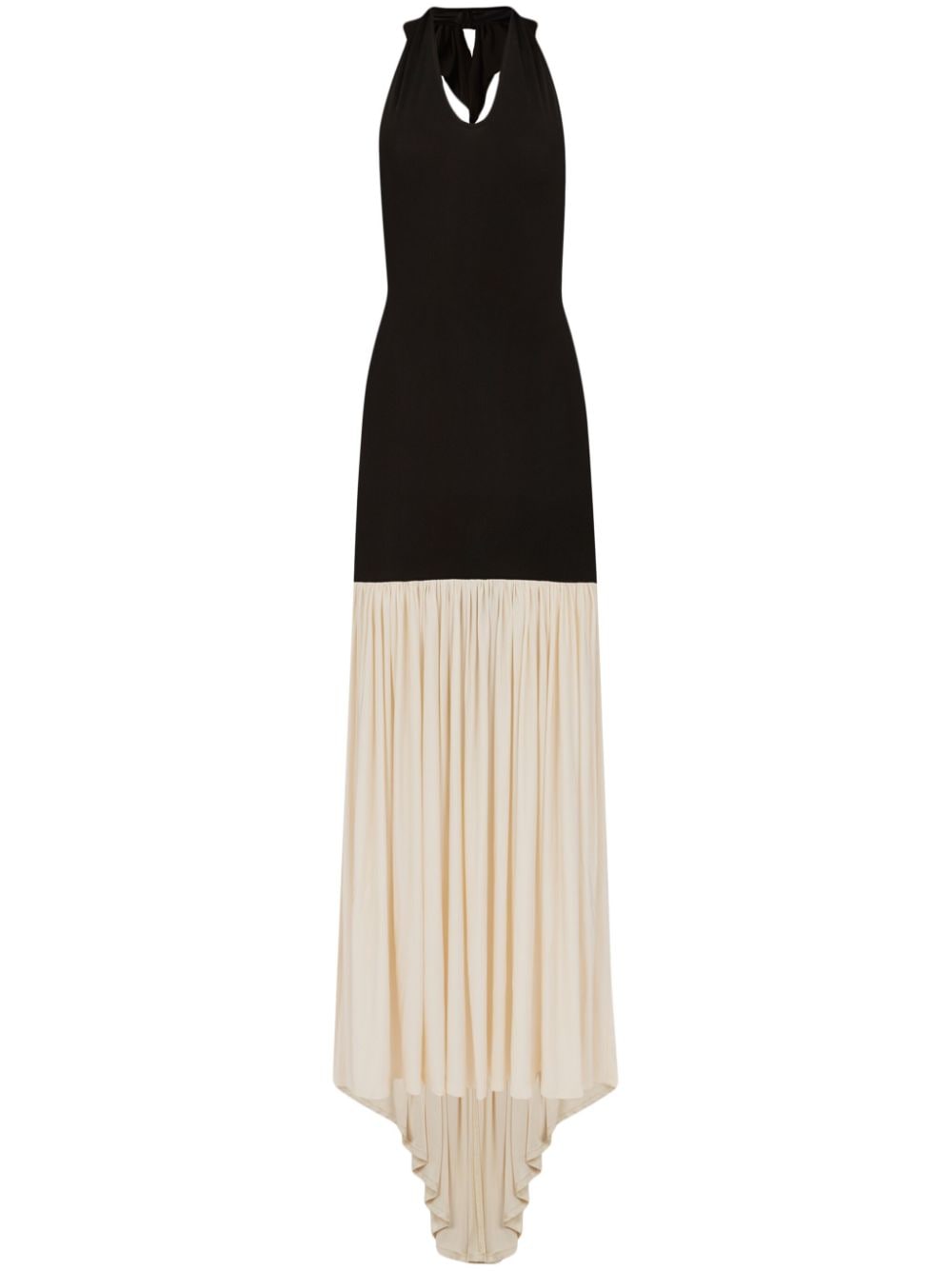 Nina Ricci halterneck sleeveless maxi dress - Black von Nina Ricci