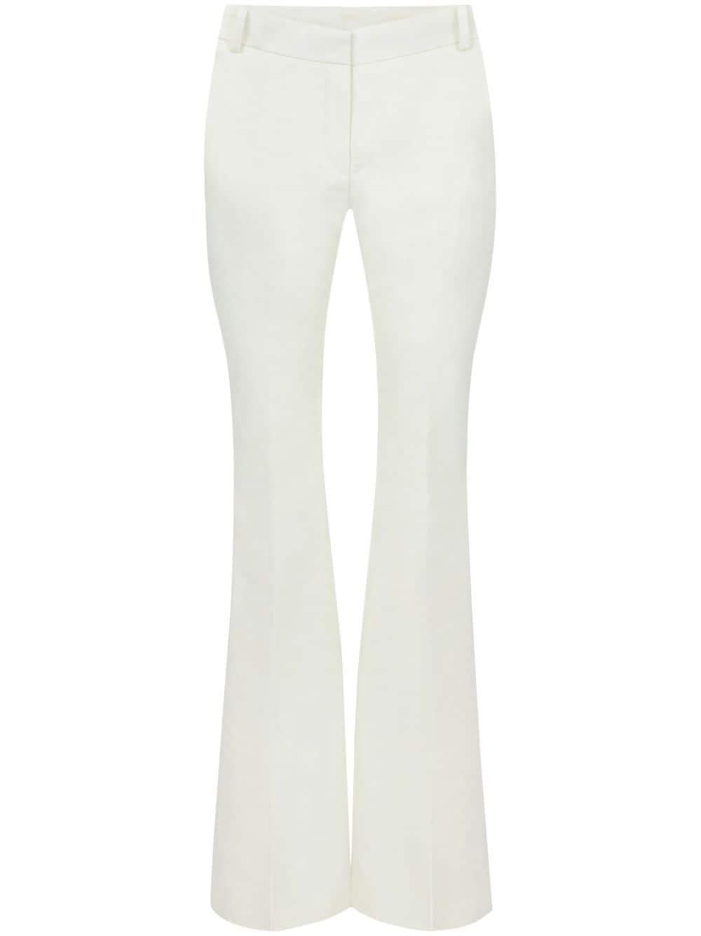 Nina Ricci mid-rise flared trousers - White von Nina Ricci
