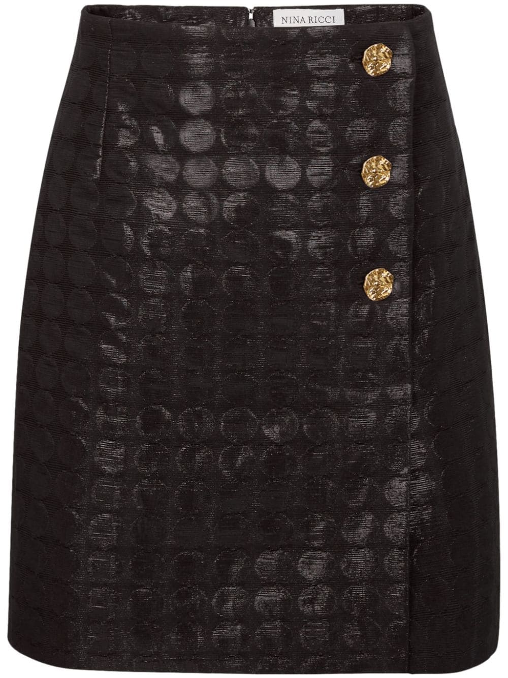 Nina Ricci polka-dot jacquard miniskirt - Black von Nina Ricci