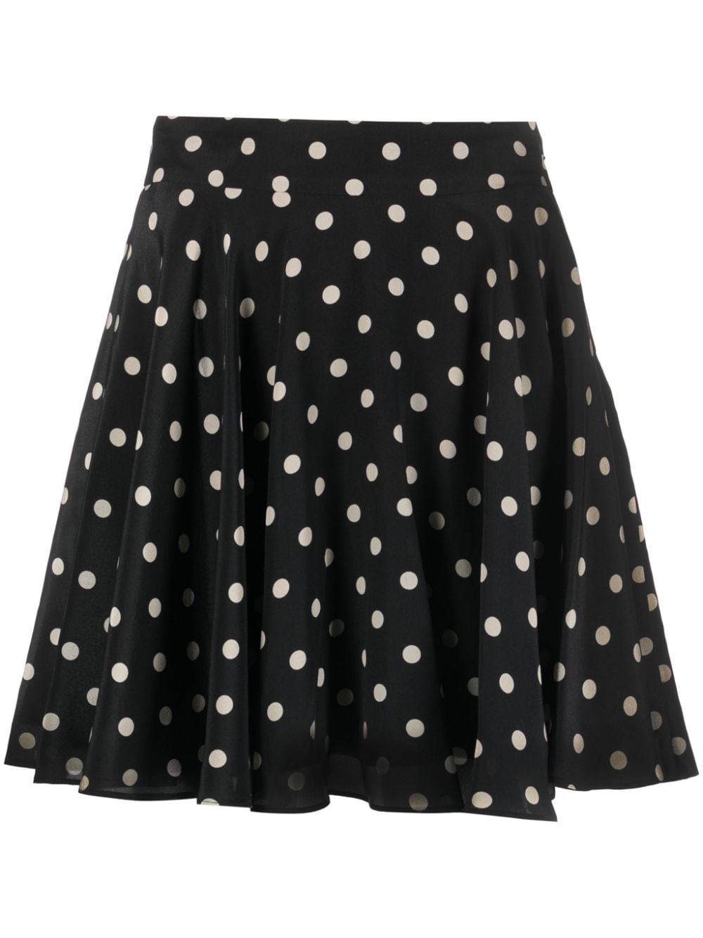 Nina Ricci polka dot-print silk miniskirt - Black von Nina Ricci