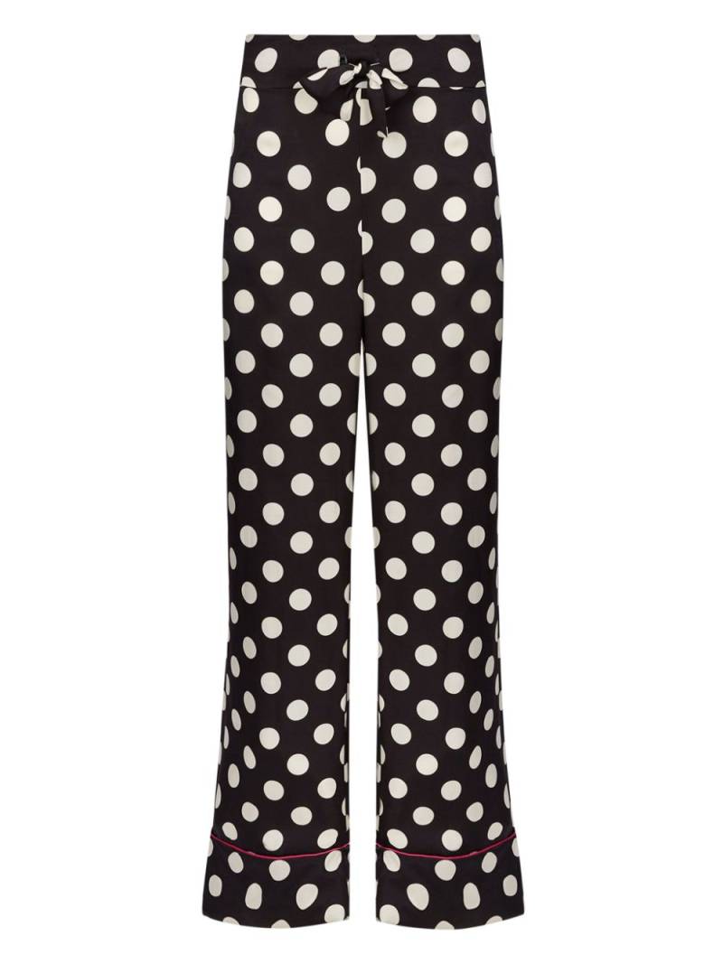 Nina Ricci polka-dot satin pajama trousers - Black von Nina Ricci