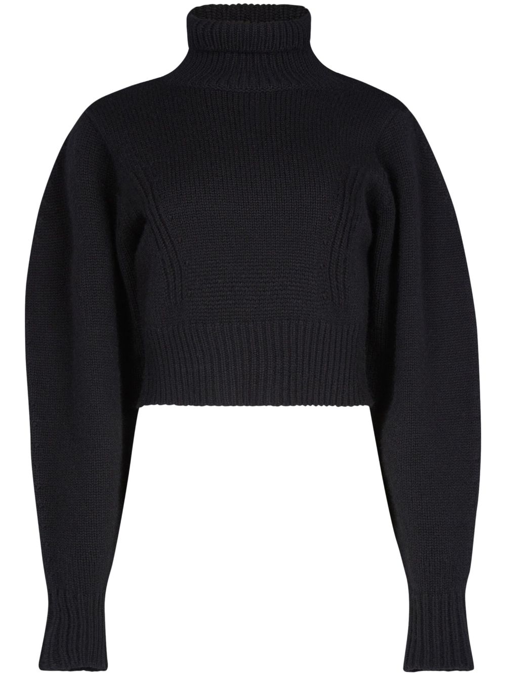 Nina Ricci roll-neck cropped jumper - Black von Nina Ricci