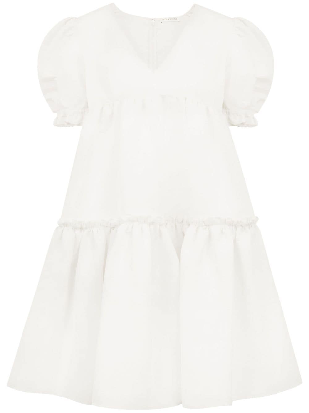 Nina Ricci ruffled taffeta minidress - White von Nina Ricci