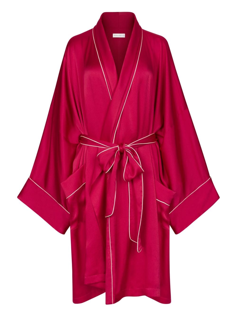 Nina Ricci satin-finish tie-fastening robe - Pink von Nina Ricci