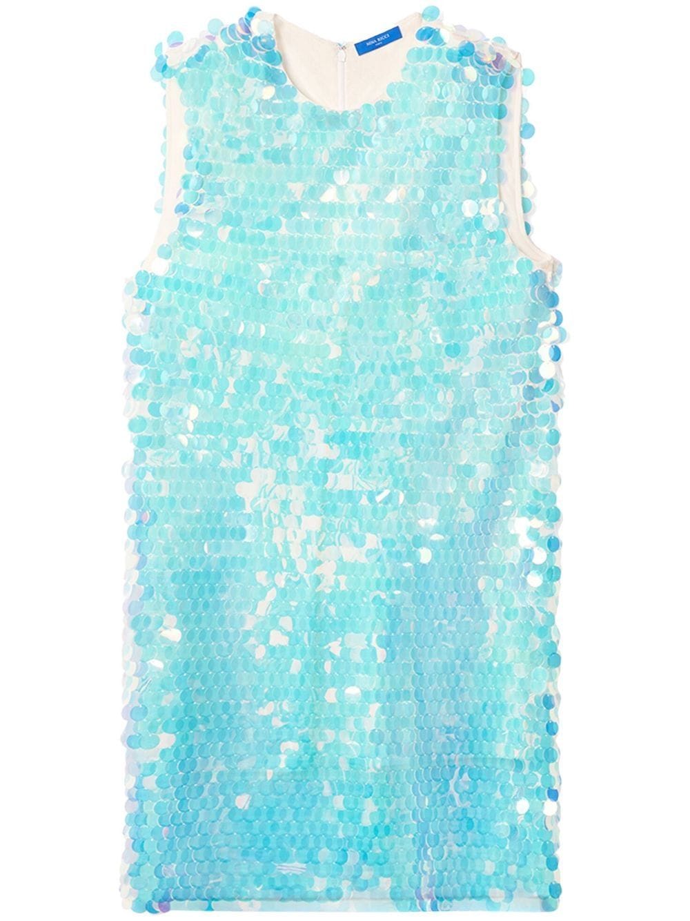 Nina Ricci sequin embellished dress - Blue von Nina Ricci