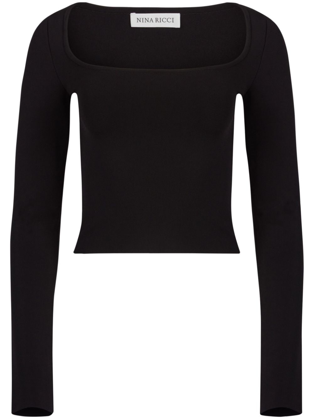 Nina Ricci square-neck jersey top - Black von Nina Ricci