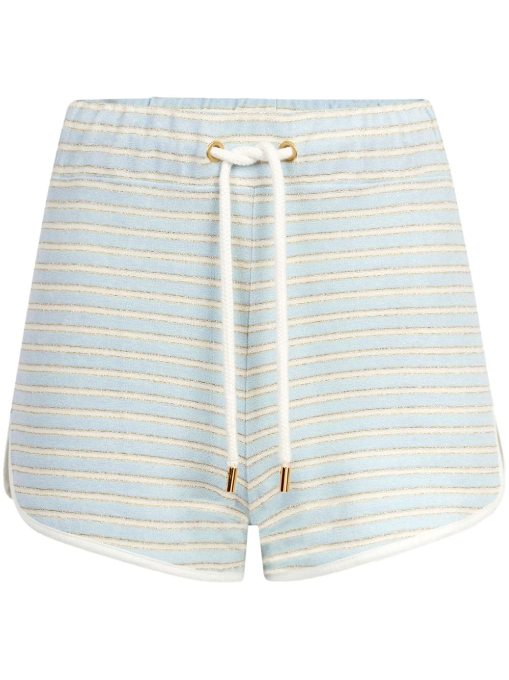 Nina Ricci striped terrycloth mini shorts - Blue von Nina Ricci