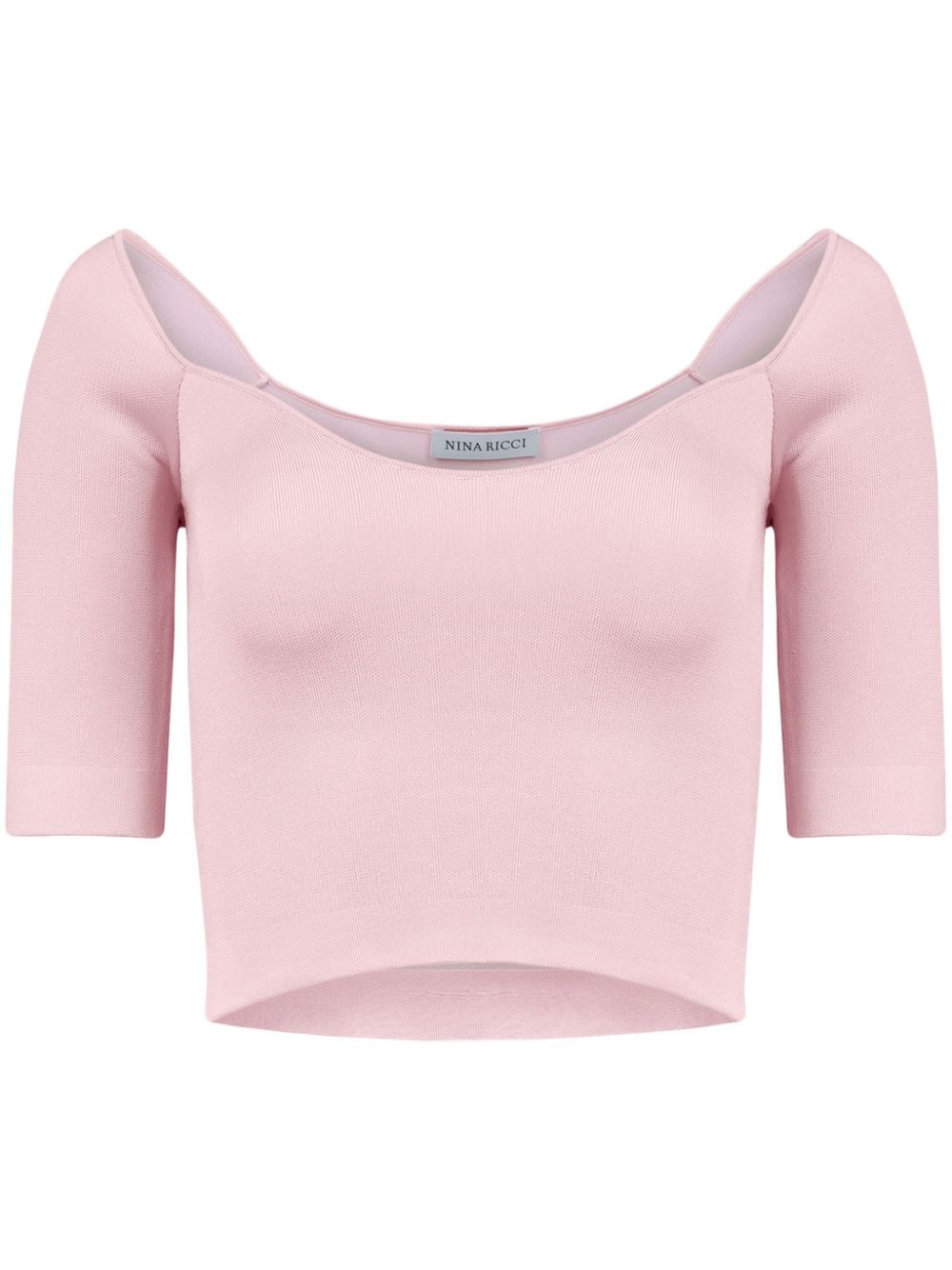 Nina Ricci sweetheart neck knit top - Pink von Nina Ricci