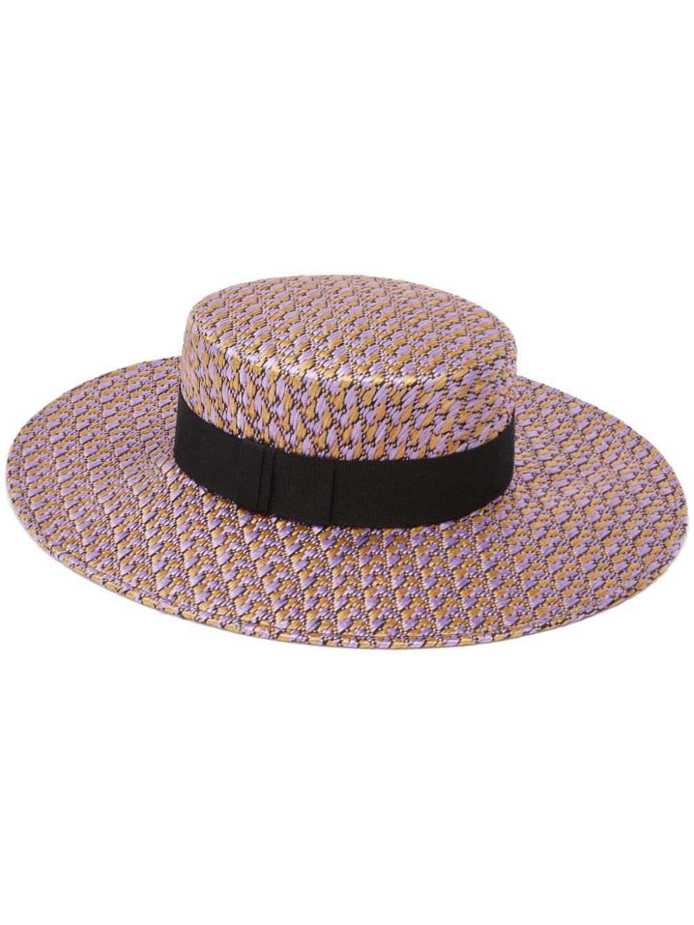 Nina Ricci woven-raffia boater hat - Pink von Nina Ricci