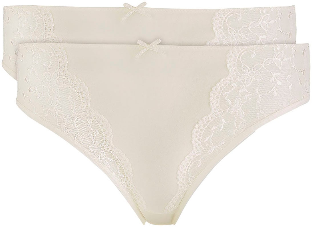 Nina Von C. Jazz-Pants Slips »"Silver Edition"«, (2er Pack), mit floralen Spitzeneinsätzen und Satin-Zierschleife Nina Von C. Jazz-Pants Slips »"Silver Edition"«, (2er Pack), mit floralen Spitzeneinsätzen und Satin-Zierschleife von Nina Von C.
