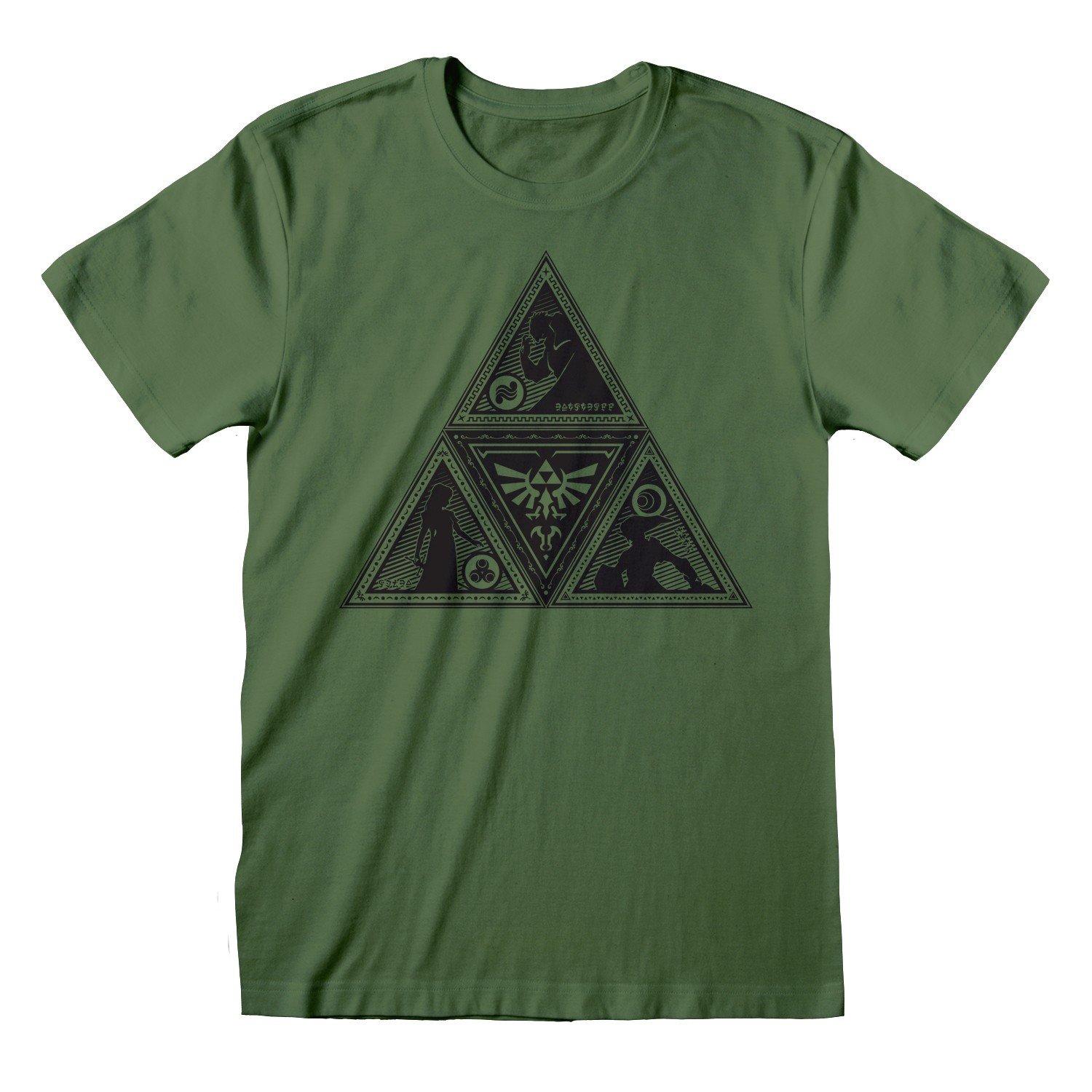 "triforce" Tshirt Damen Dunkelgrün M von Nintendo