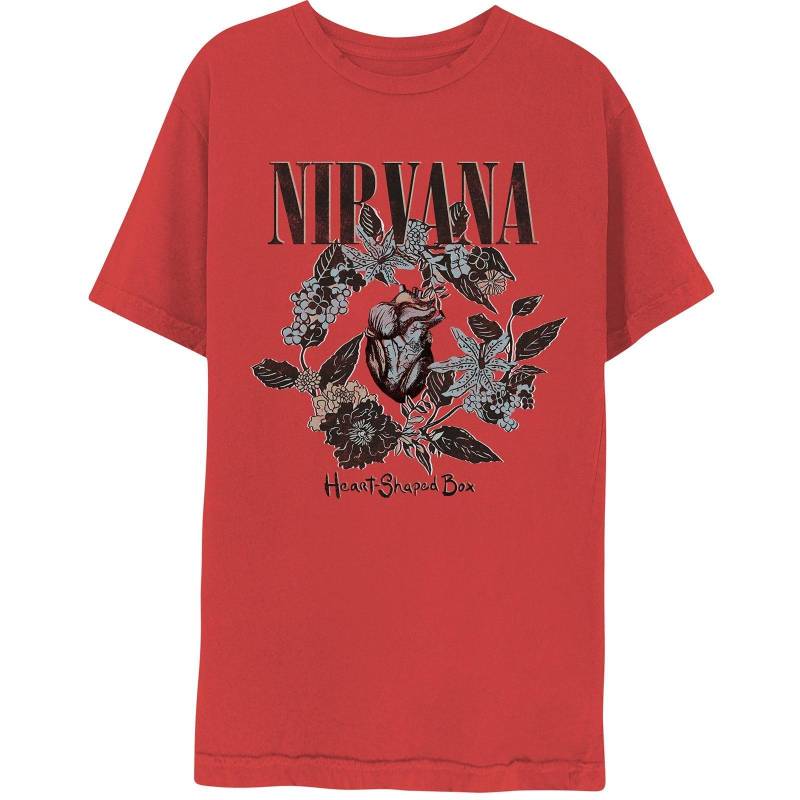 Heart Shaped Box Tshirt Damen Rot Bunt XXL von Nirvana