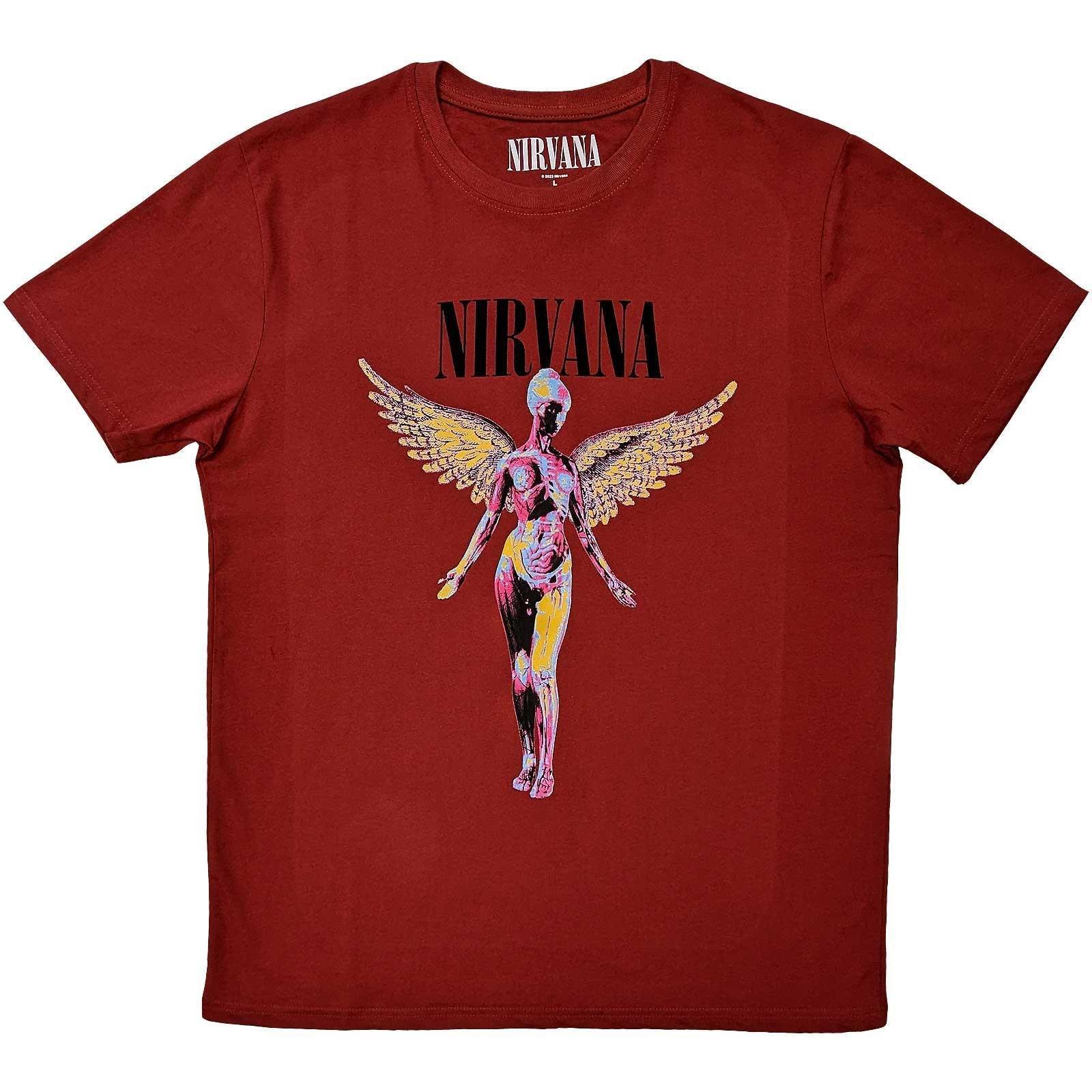 In Utero Tshirt Damen Rot Bunt L von Nirvana