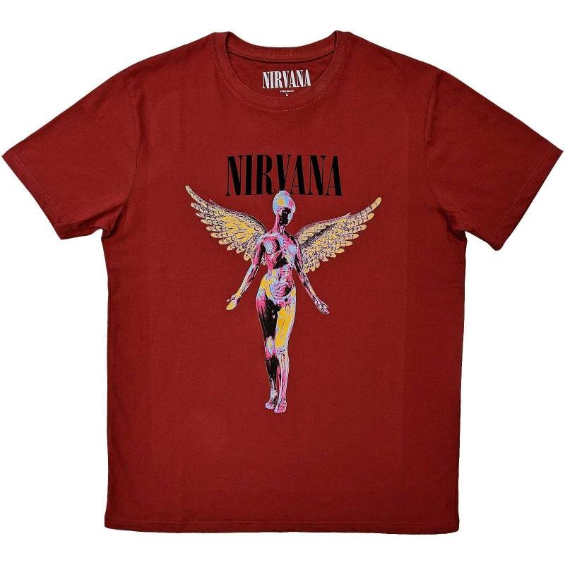 In Utero Tshirt Damen Rot Bunt M von Nirvana