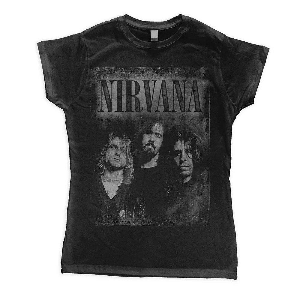 Tshirt Damen Schwarz L von Nirvana