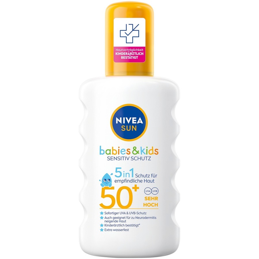 NIVEA NIVEA SUN NIVEA NIVEA SUN Kids Schutz & Sensitiv Sonnenspray LSF 50+ sonnencreme 200.0 ml NIVEA NIVEA SUN NIVEA NIVEA SUN Kids Schutz & Sensitiv Sonnenspray LSF 50+ sonnencreme 200.0 ml von Nivea