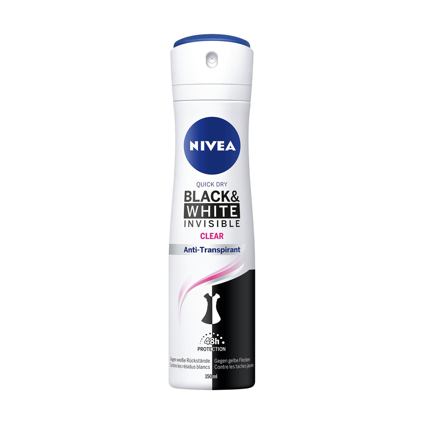 Nivea Black & White Invisible Clear Deo Spray 150ml Damen von Nivea