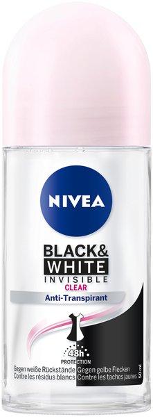 Invisible Black & White Anti-transpirant Roll-on Damen  50ml von NIVEA