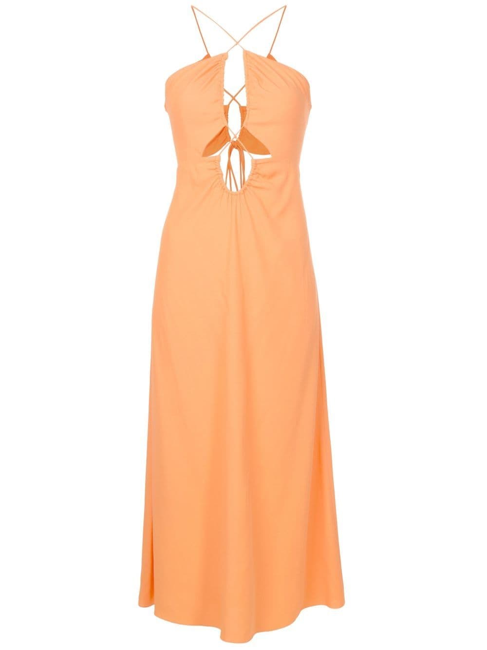 Nk Yasmin cut-out detail long dress - Orange von Nk
