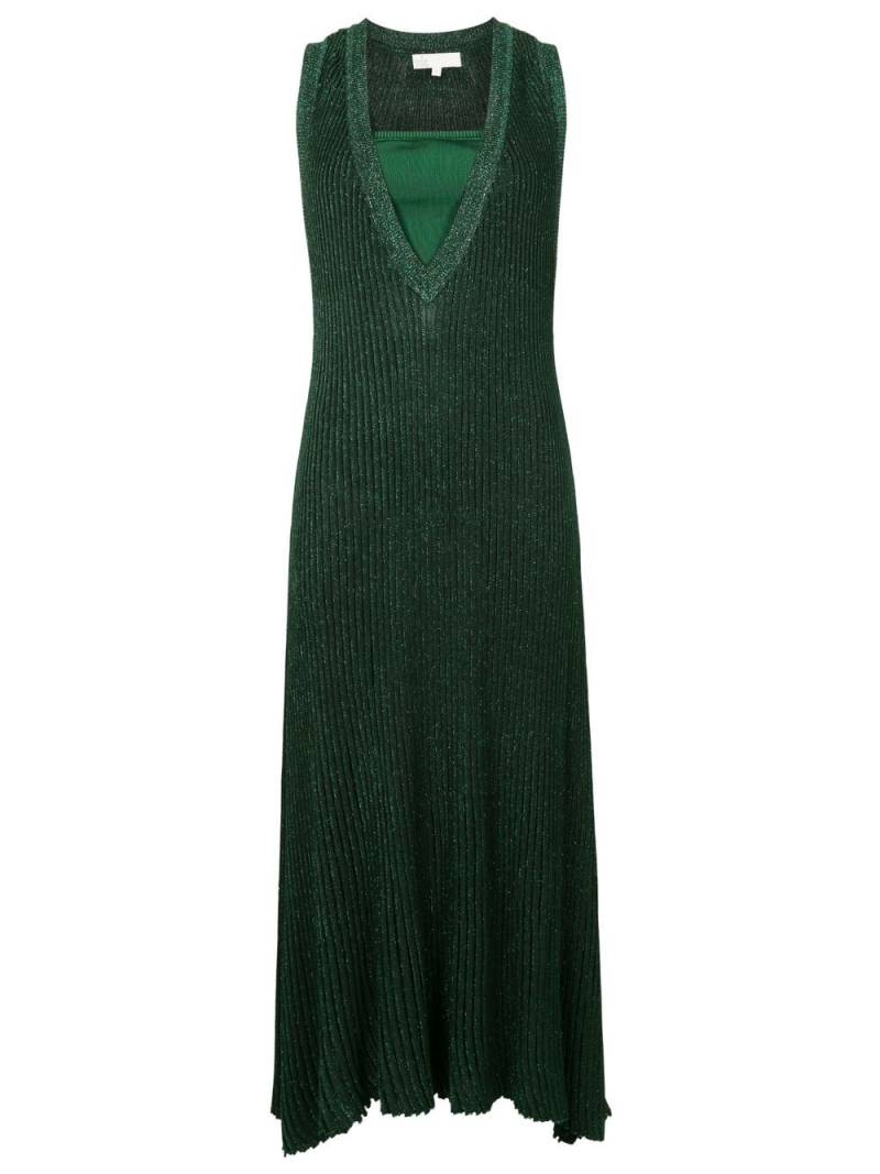 Nk ribbed-knit flared long dress - Green von Nk