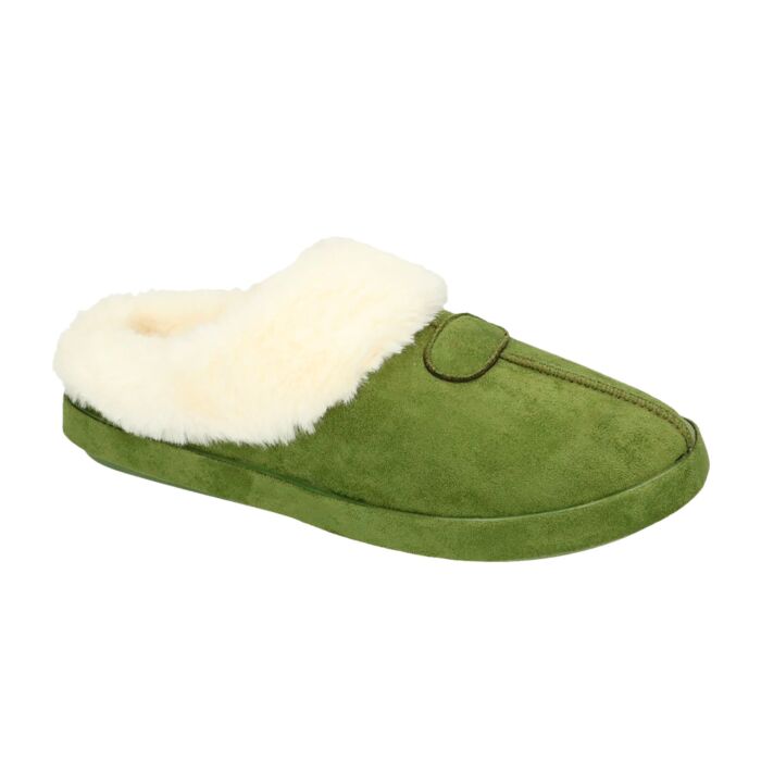 Wohlfühlschuh für Sie aus samtweichem Softmaterial olive, 38 von Comforta