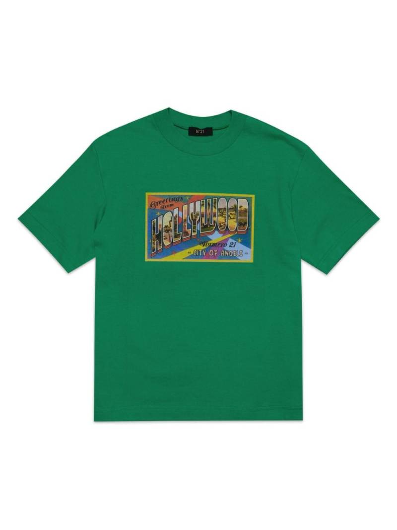 Nº21 Kids graphic-print cotton shirt - Green von Nº21 Kids