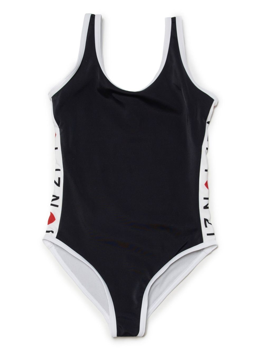 Nº21 Kids logo-print U-neck swimsuit - Black von Nº21 Kids