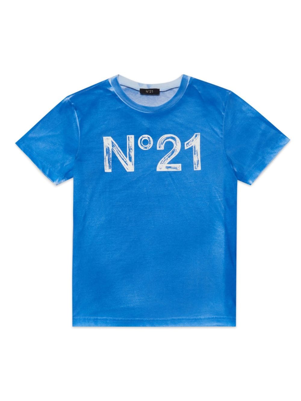 Nº21 Kids logo-print cotton T-shirt - Blue von Nº21 Kids