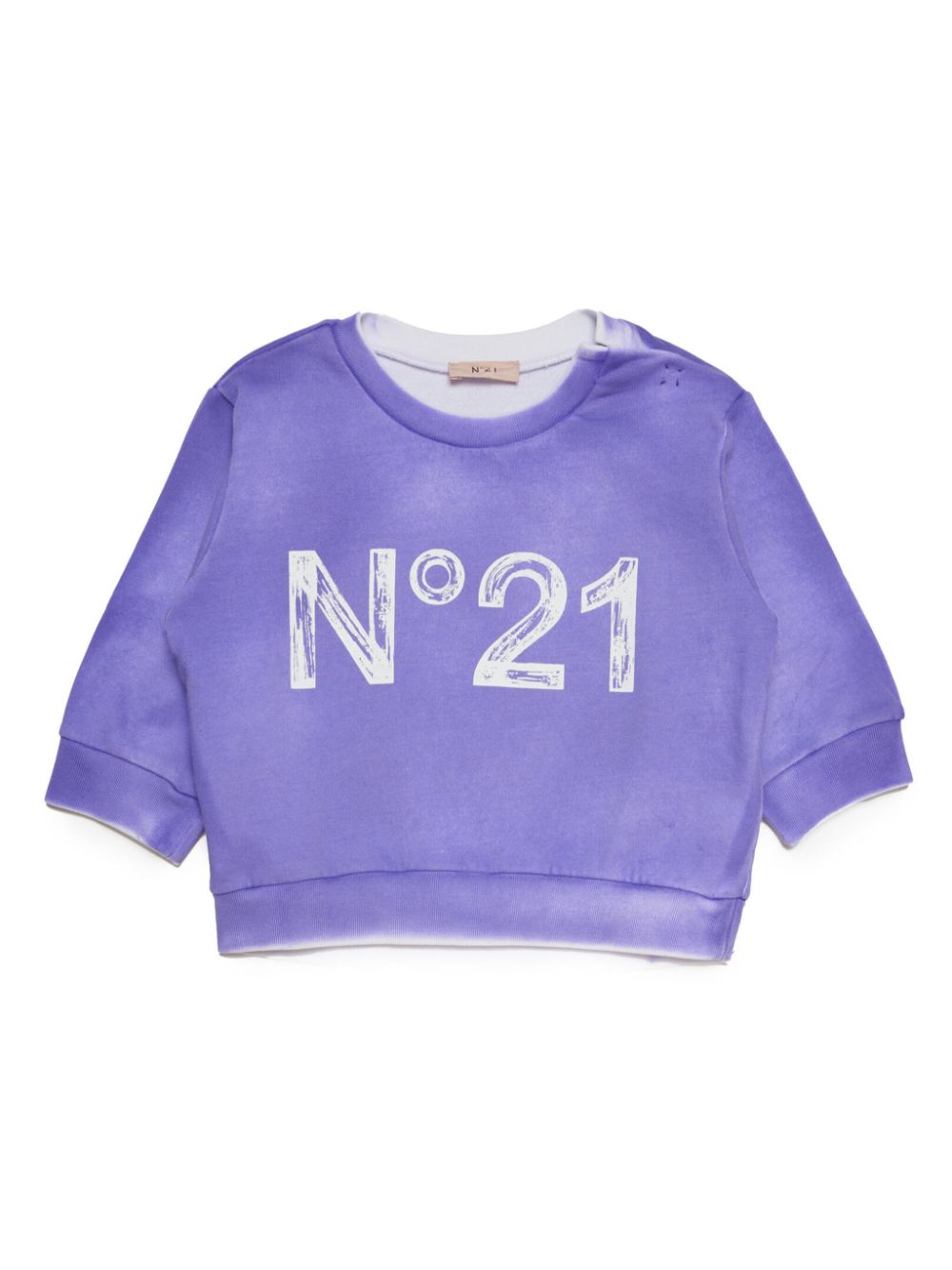 Nº21 Kids logo-print cotton sweatshirt - Purple von Nº21 Kids