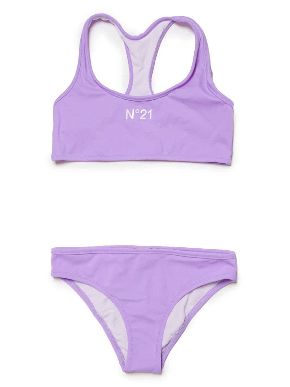 Nº21 Kids logo-print racerback bikini - Purple von Nº21 Kids