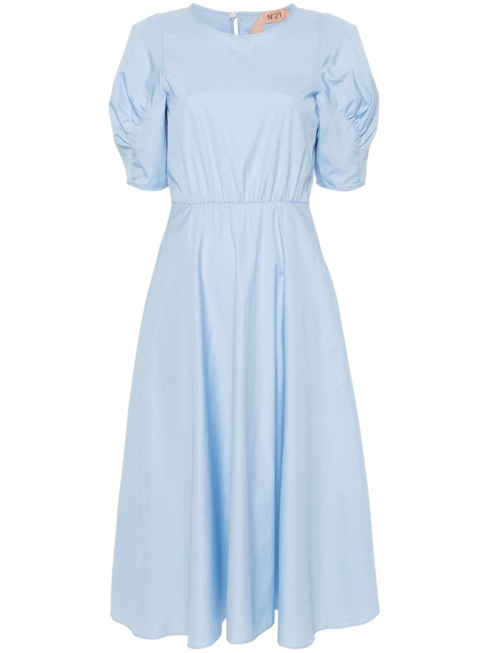 Nº21 puff-sleeves poplin dress - Blue von Nº21