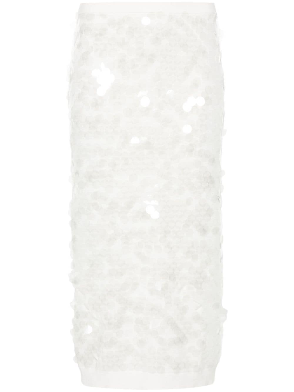 Nº21 sequinned cotton skirt - White von Nº21