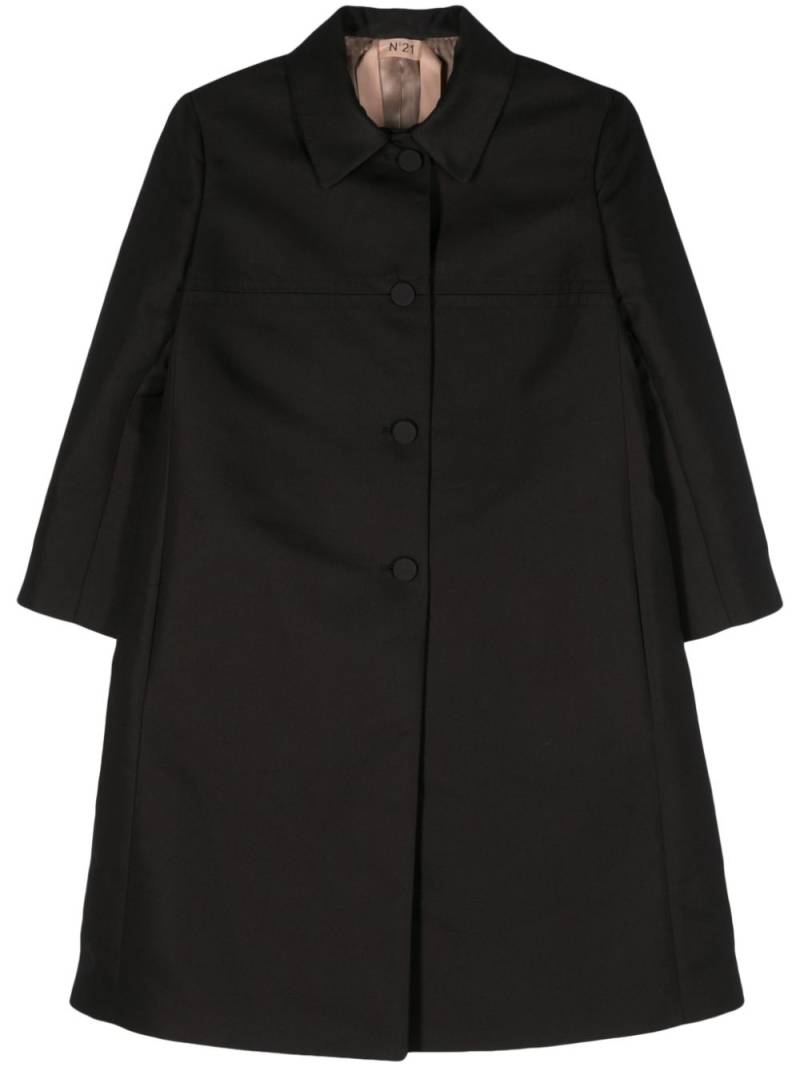 Nº21 single-breasted midi coat - Black von Nº21