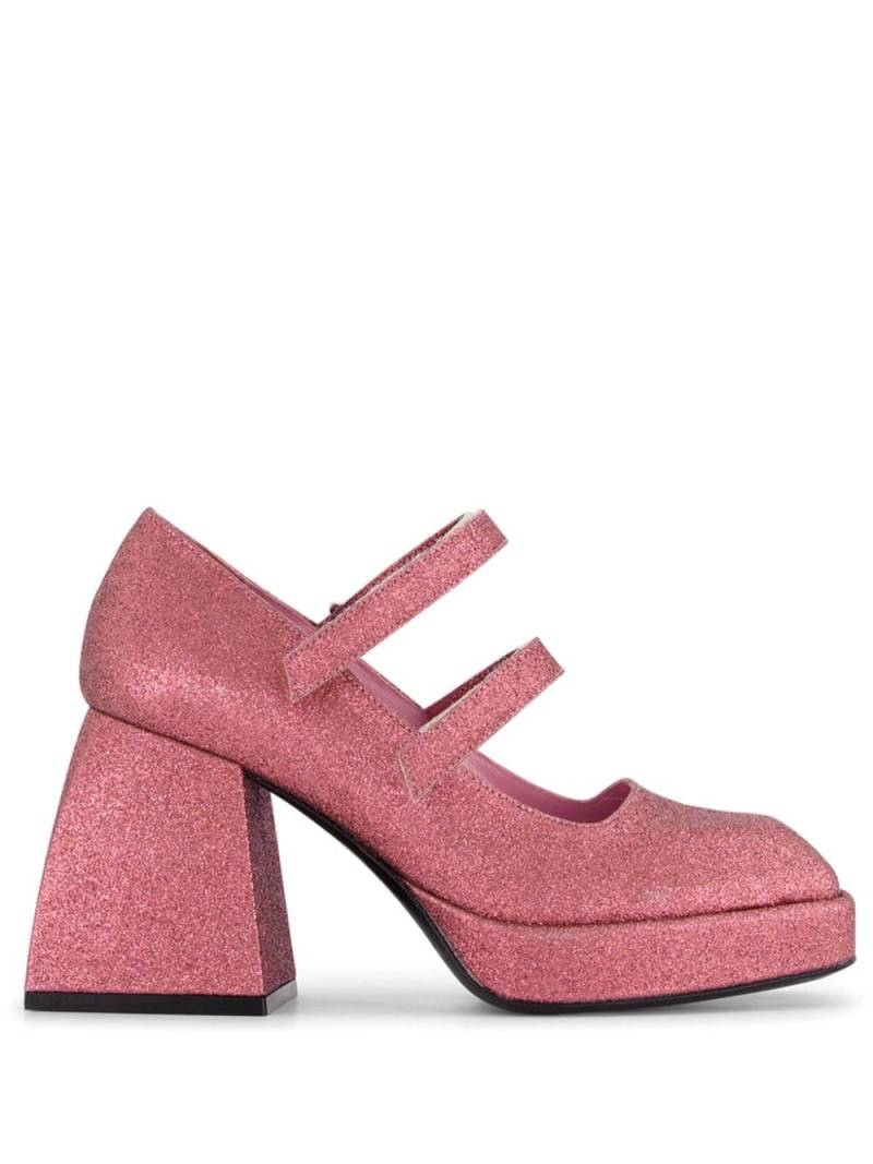 Nodaleto Bulla Babies 90mm glitter pumps - Pink von Nodaleto