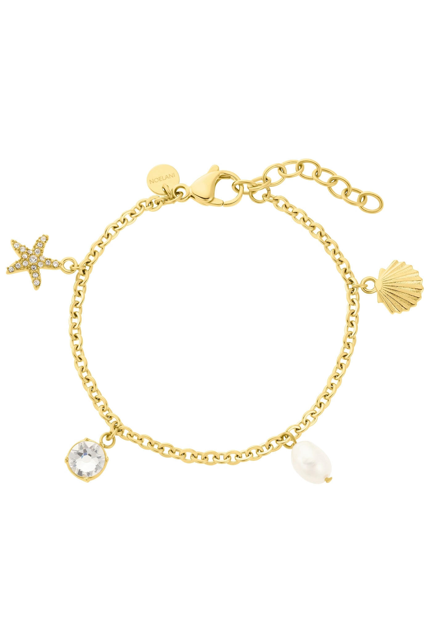 Noelani Charm-Armband »Starfish, 2036082«, mit Zirkonia (synth.) - mit Süsswasserzuchtperle von Noelani