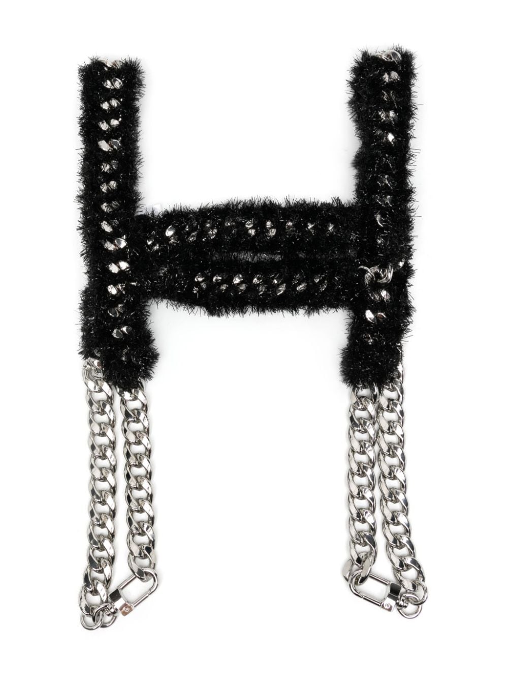 Noir Kei Ninomiya curb-chain appliqué-detail harness top - Black von Noir Kei Ninomiya