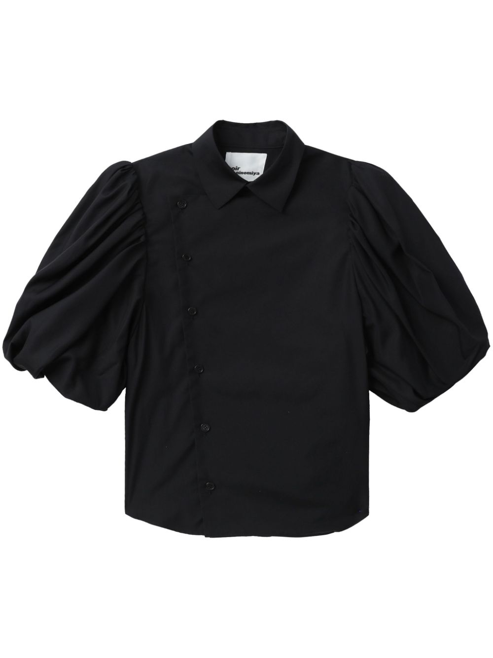 Noir Kei Ninomiya puff-sleeve cotton blouse - Black von Noir Kei Ninomiya