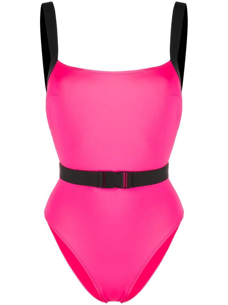 Noire Swimwear Miami belted swimsuit - Pink von Noire Swimwear