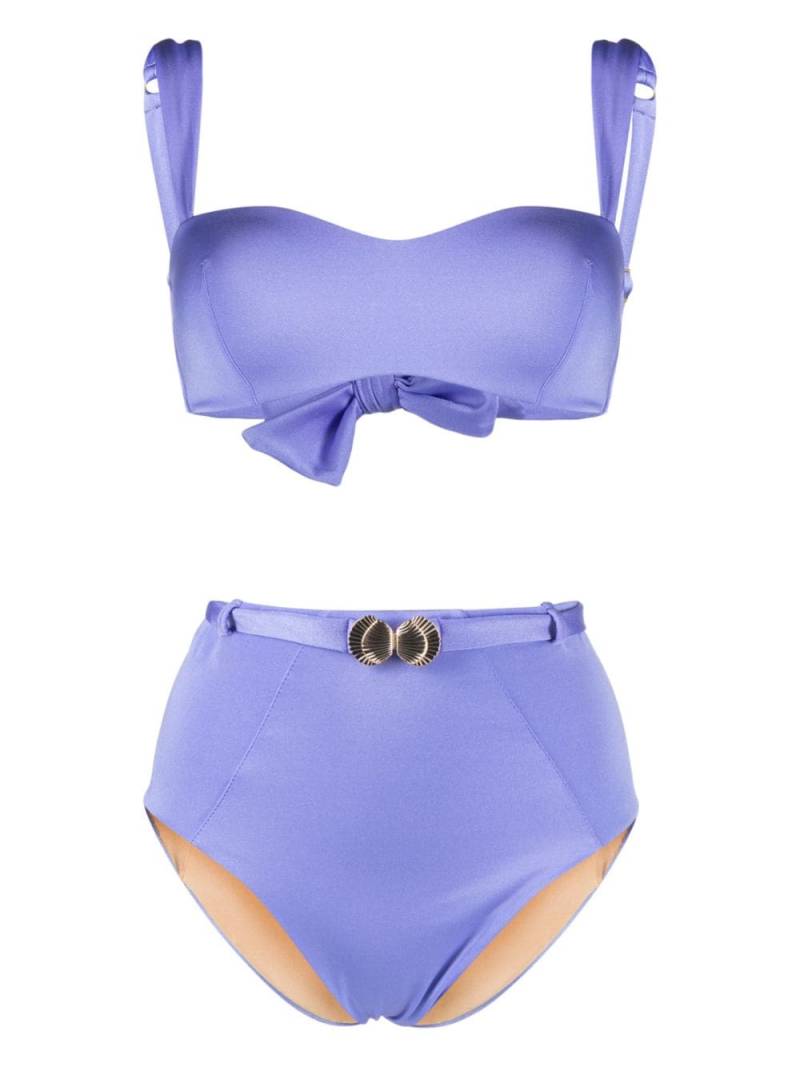 Noire Swimwear Seashell bandeau bikini set - Blue von Noire Swimwear