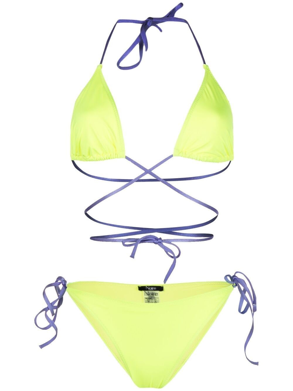 Noire Swimwear Tanning wraparound bikini - Yellow von Noire Swimwear