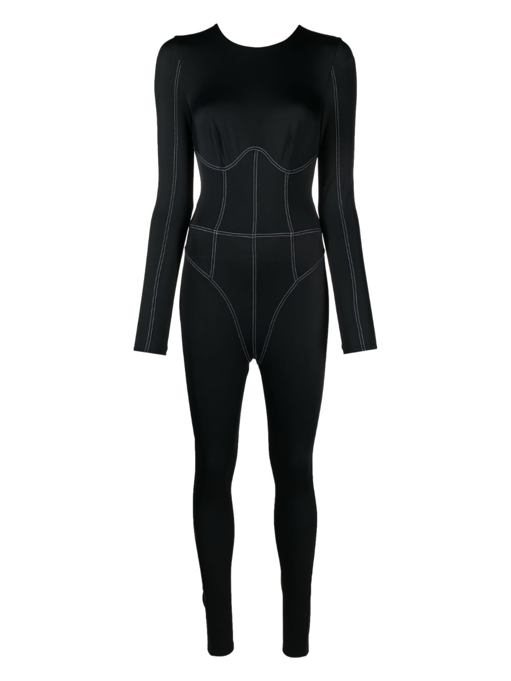 Noire Swimwear contrasting-stitch swim suit - Black von Noire Swimwear