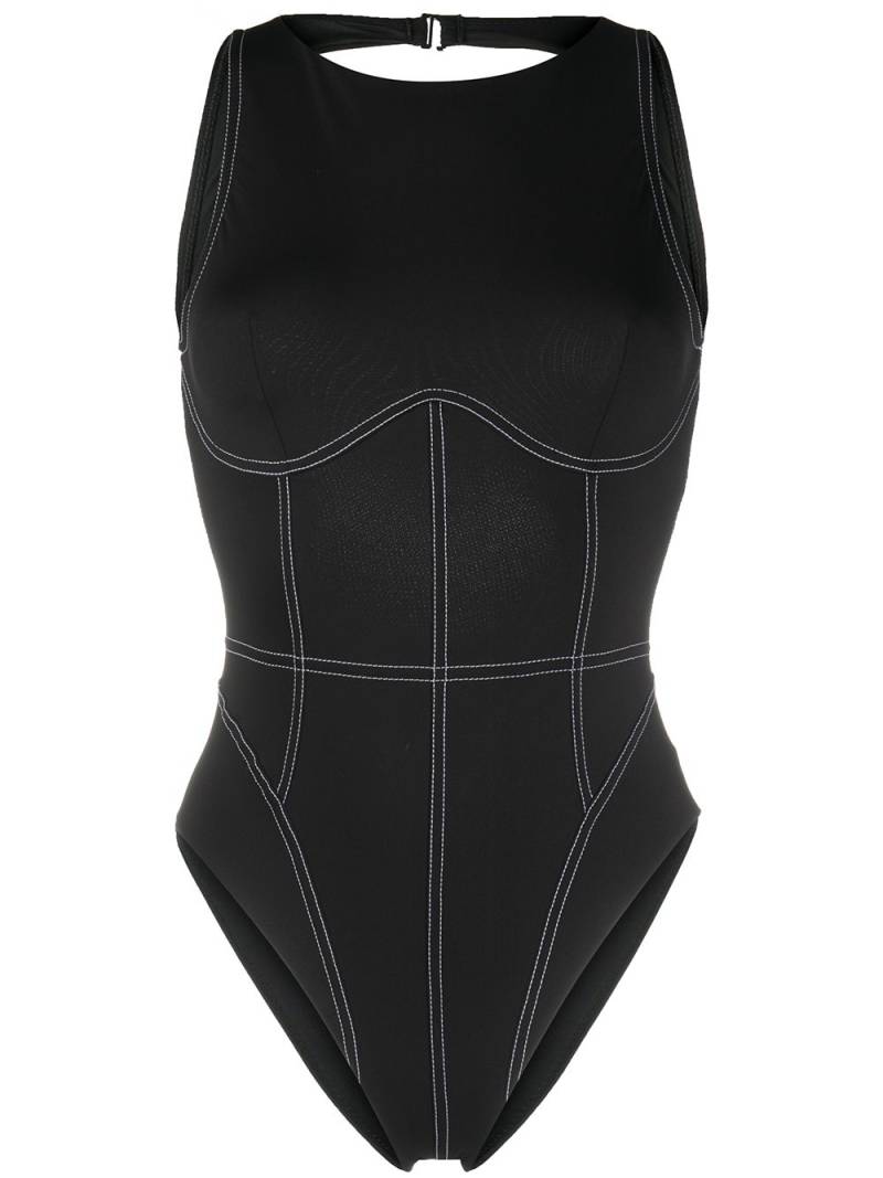 Noire Swimwear open-back one-piece swimsuit - Black von Noire Swimwear