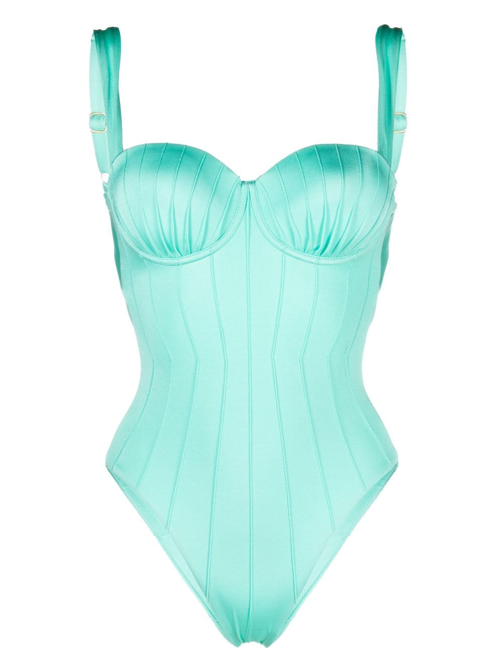 Noire Swimwear ribbed balconette swimsuit - Blue von Noire Swimwear