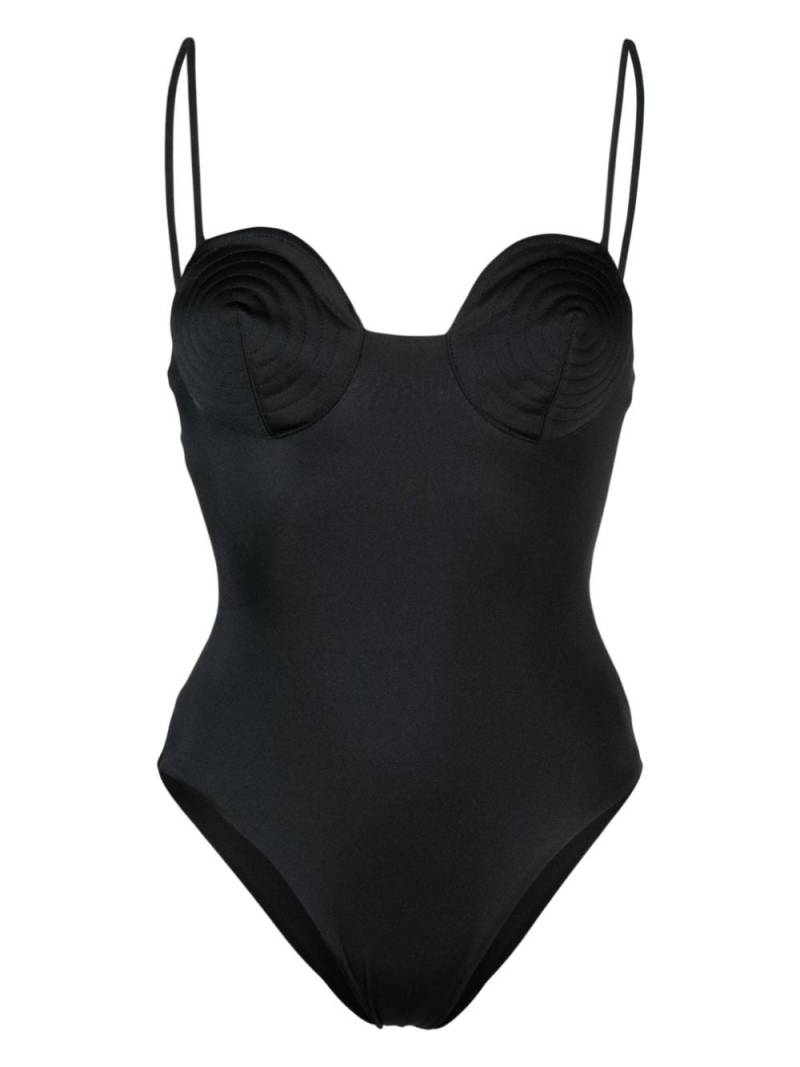 Noire Swimwear round-neck swimsuit - Black von Noire Swimwear