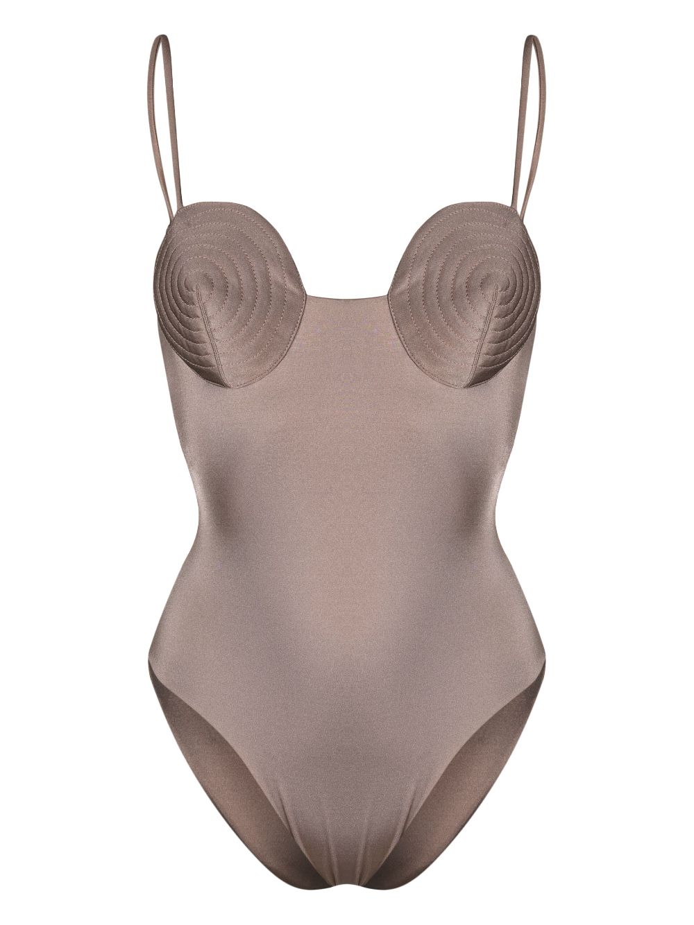 Noire Swimwear round-neck swimsuit - Neutrals von Noire Swimwear