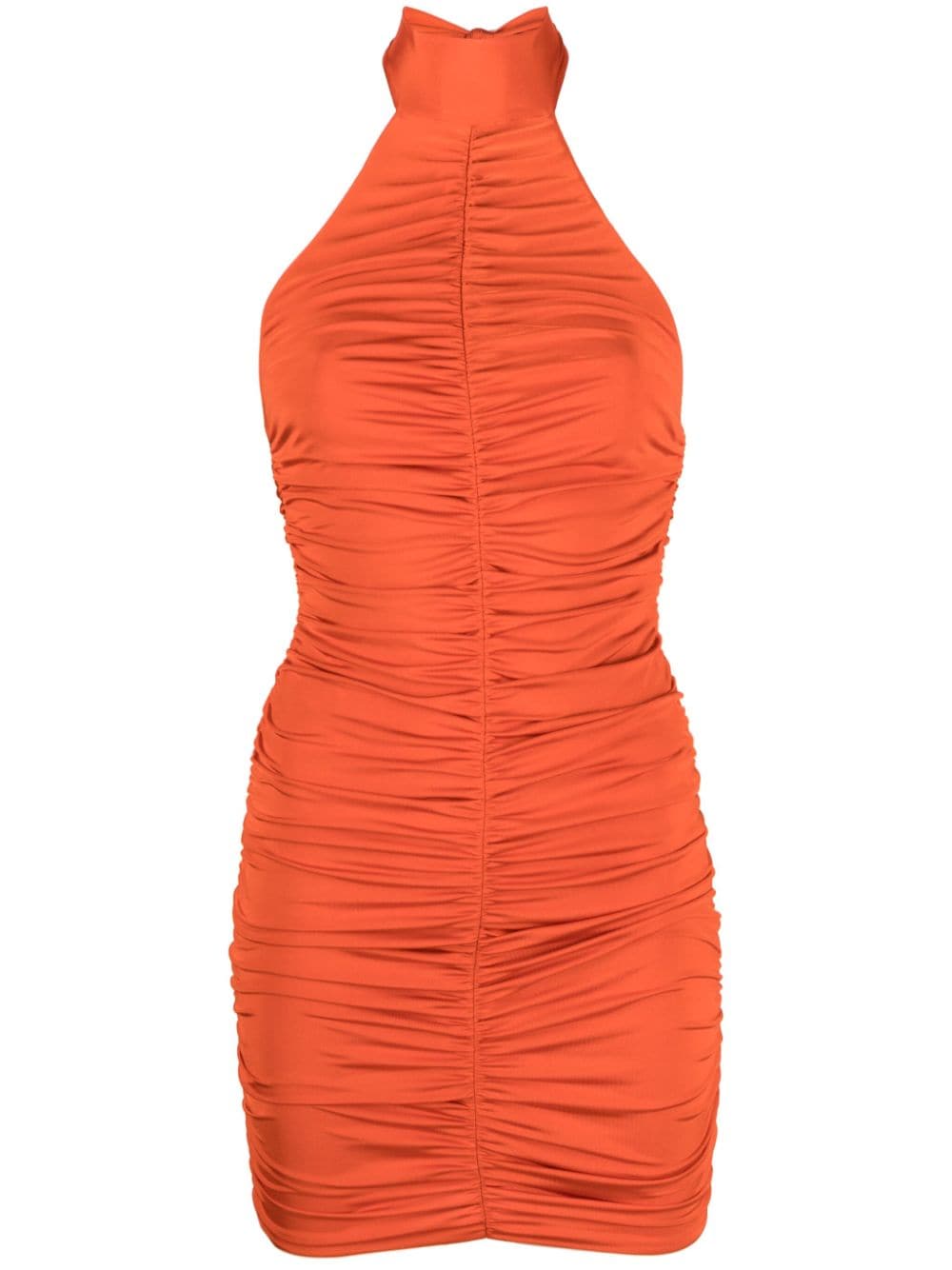 Noire Swimwear ruched halterneck minidress - Orange von Noire Swimwear