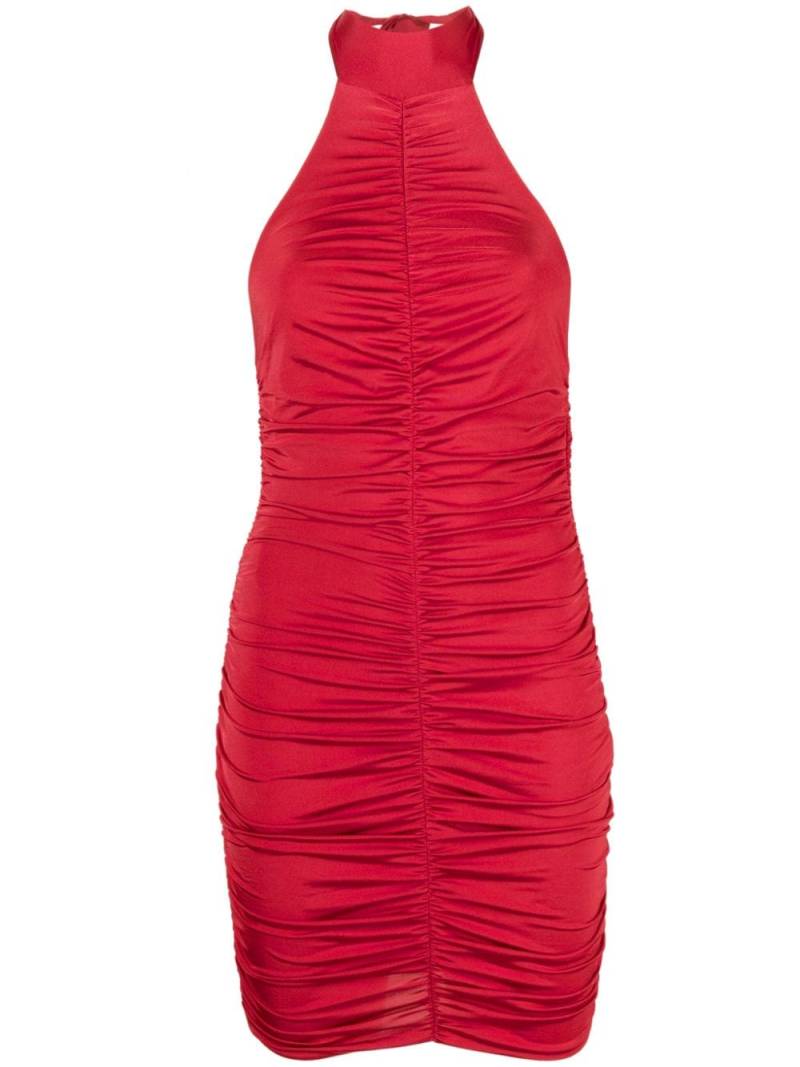 Noire Swimwear ruched halterneck minidress - Red von Noire Swimwear