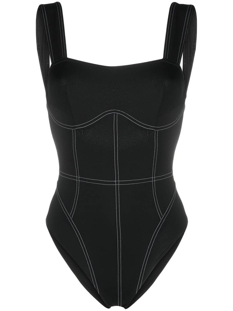 Noire Swimwear scoop-back one-piece swimsuit - Black von Noire Swimwear