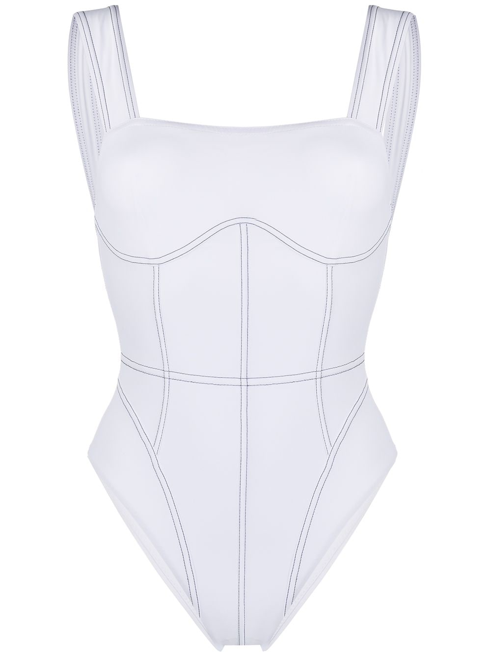 Noire Swimwear scoop-back one-piece swimsuit - White von Noire Swimwear