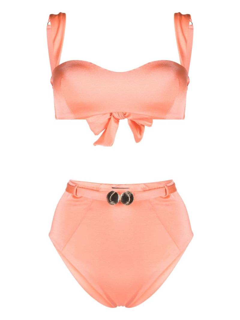 Noire Swimwear seashell-charm bikini set - Orange von Noire Swimwear